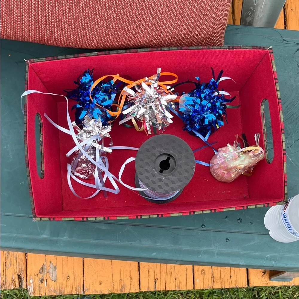Festive Party Decoration Set with Blue and Silver Accents